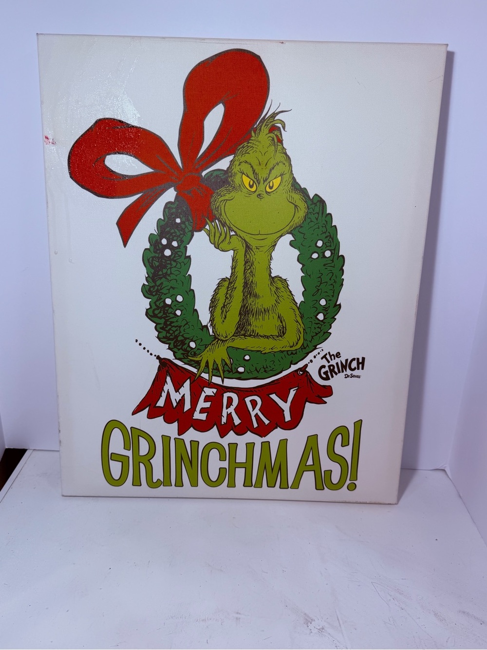 Dr. Seuss The Grinch "Merry Grinchmas" Holiday Wall Art - Green & Red